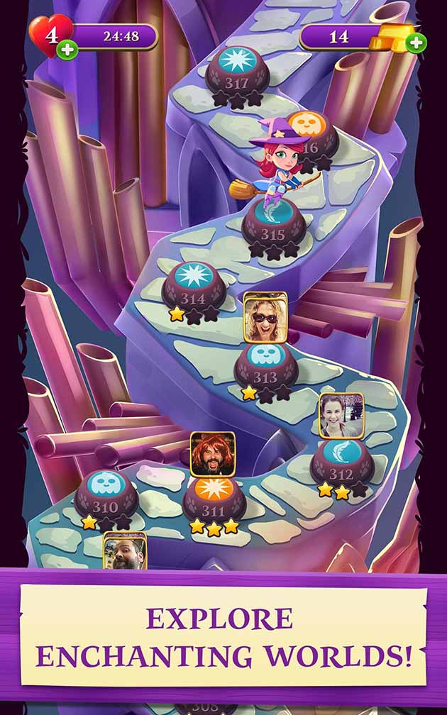 Bubble Witch 3 Saga MOD APK 7 20 90 Unlimited Life For Android   Bubble Witch 3 Saga Screen 2 