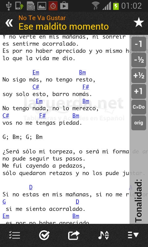 Latin Chords Pro app screenshot 2
