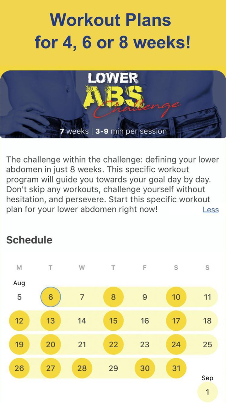 Abs Workout screen 5