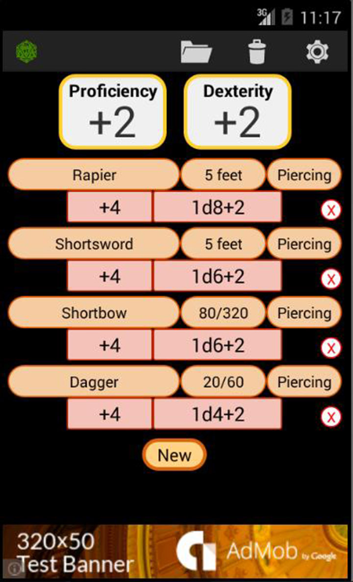 Fifth Edition Character Sheet screen 2