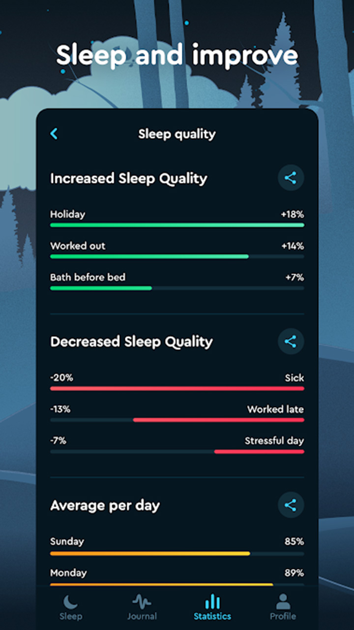 Sleep Cycle alarm clock screen 1