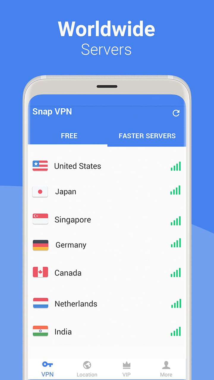 Snap VPN screen 1