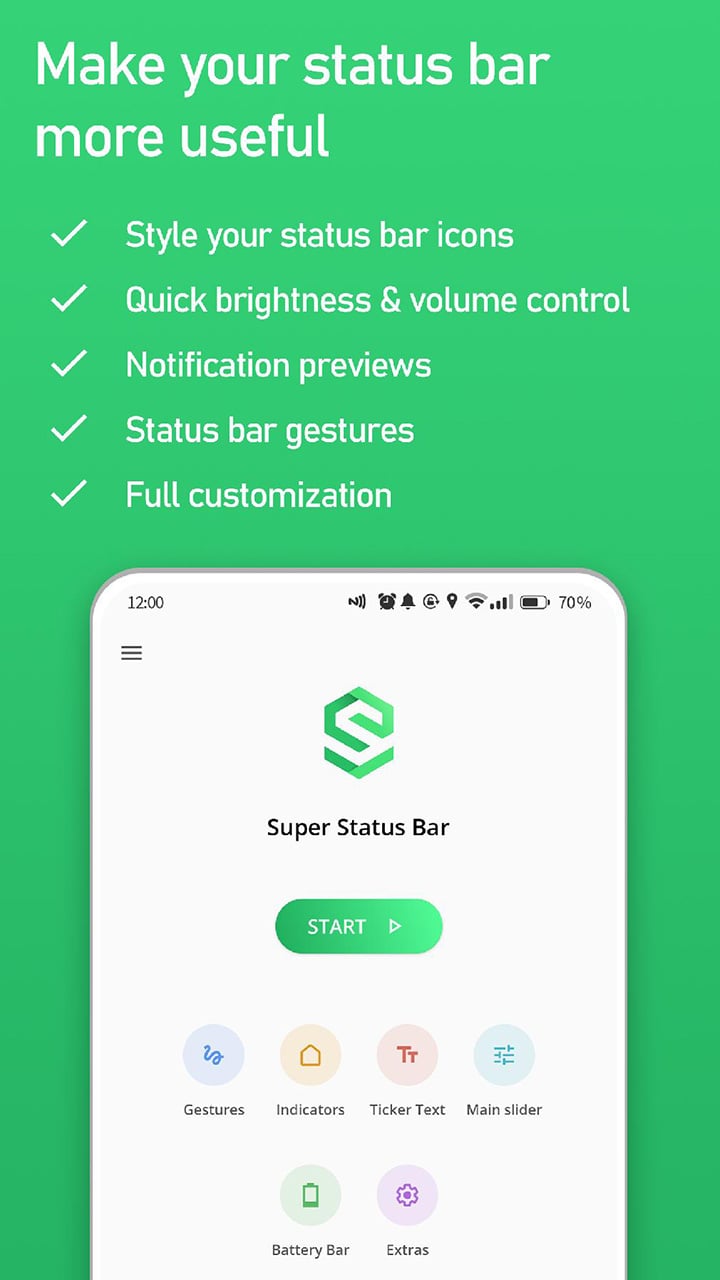 Super Status Bar screen 0