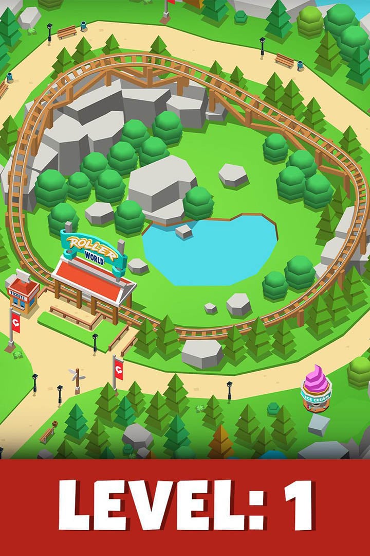 Idle Theme Park Tycoon screen 0