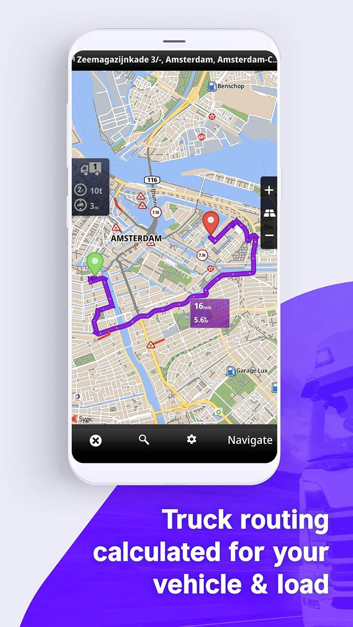 Sygic Truck GPS Navigation & Maps screen 2
