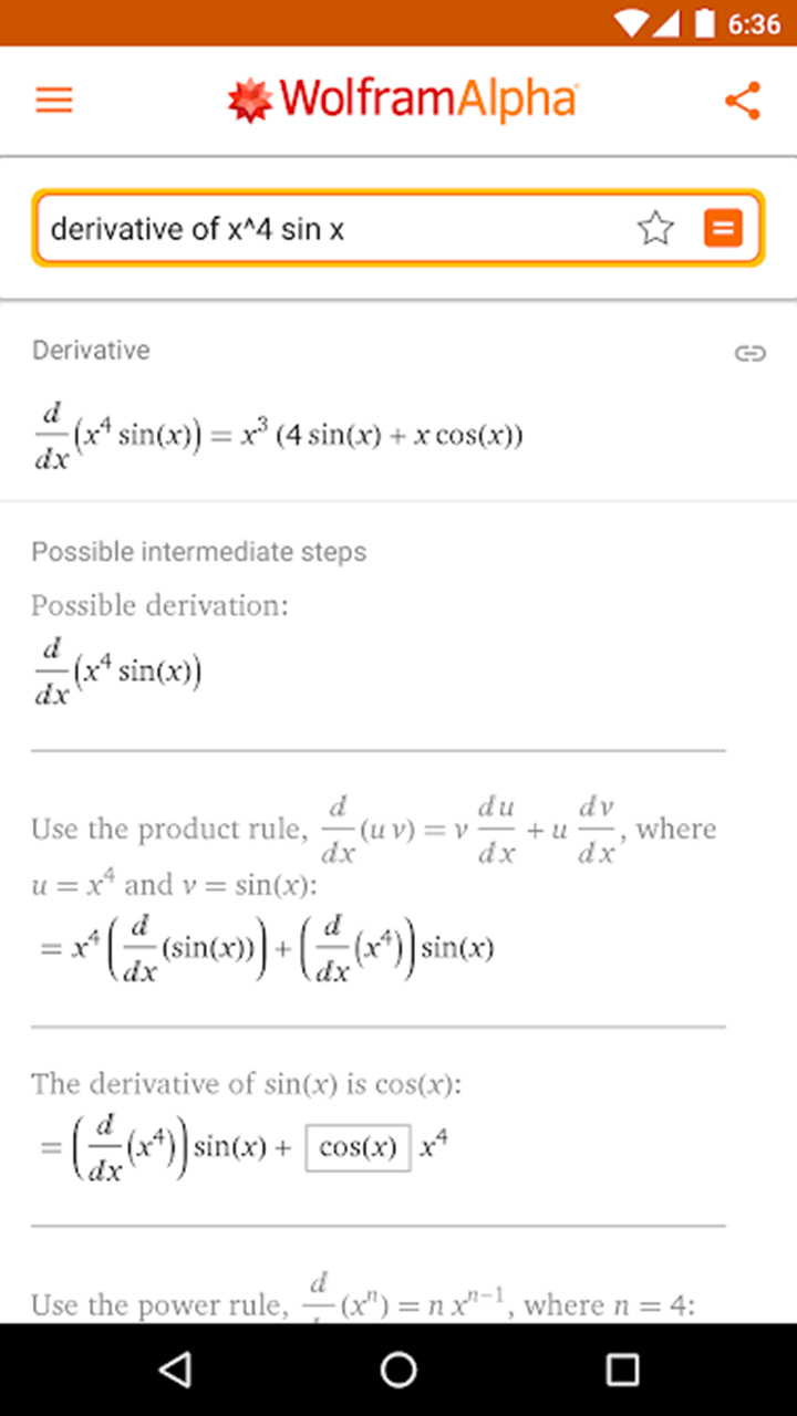 WolframAlpha screen 5