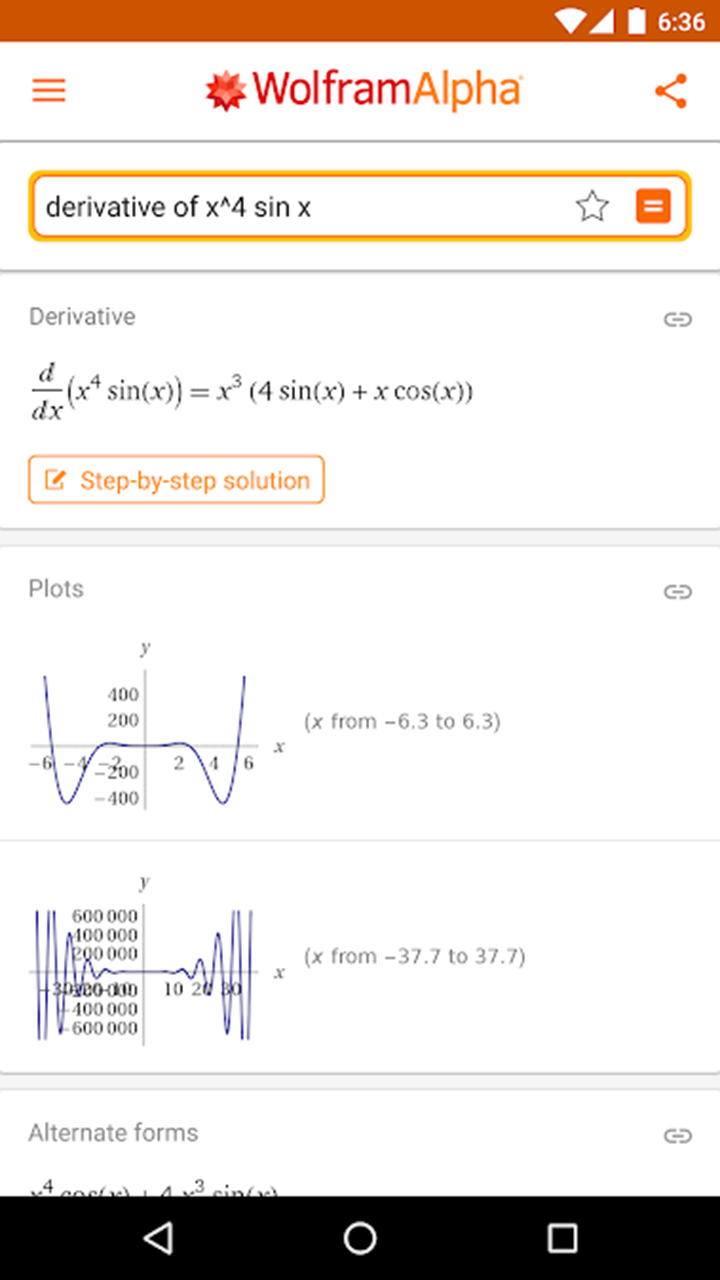 WolframAlpha screen 6