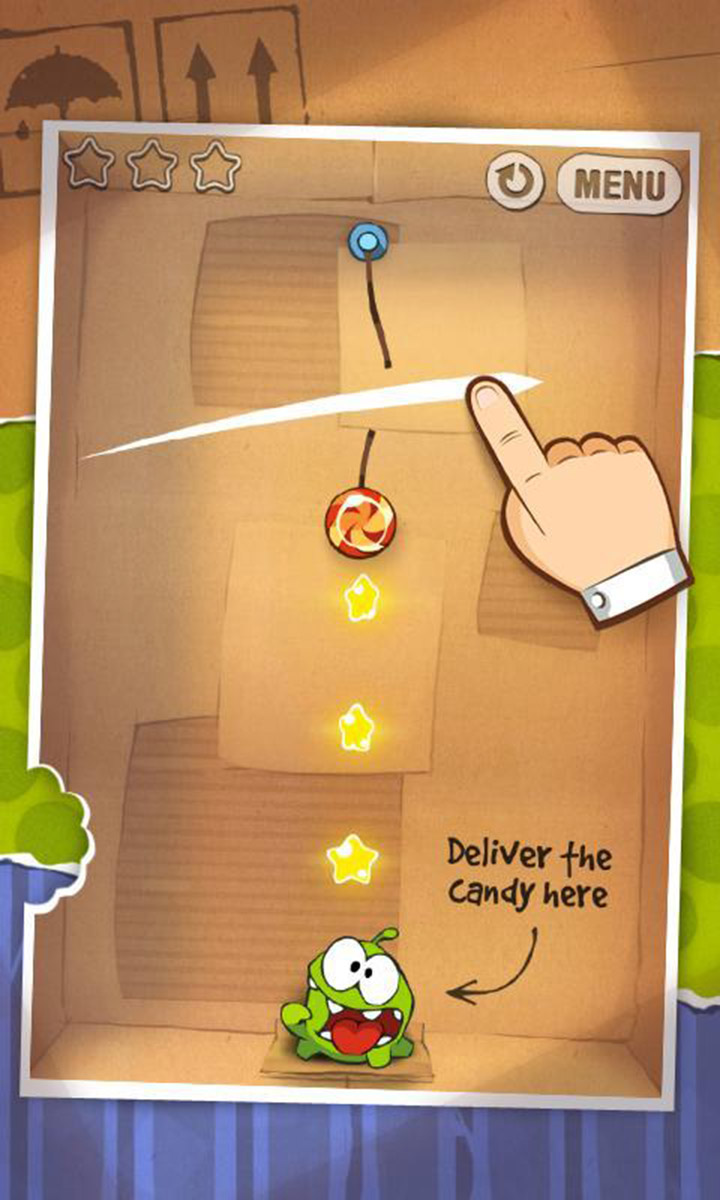 Cut the Rope screen 1