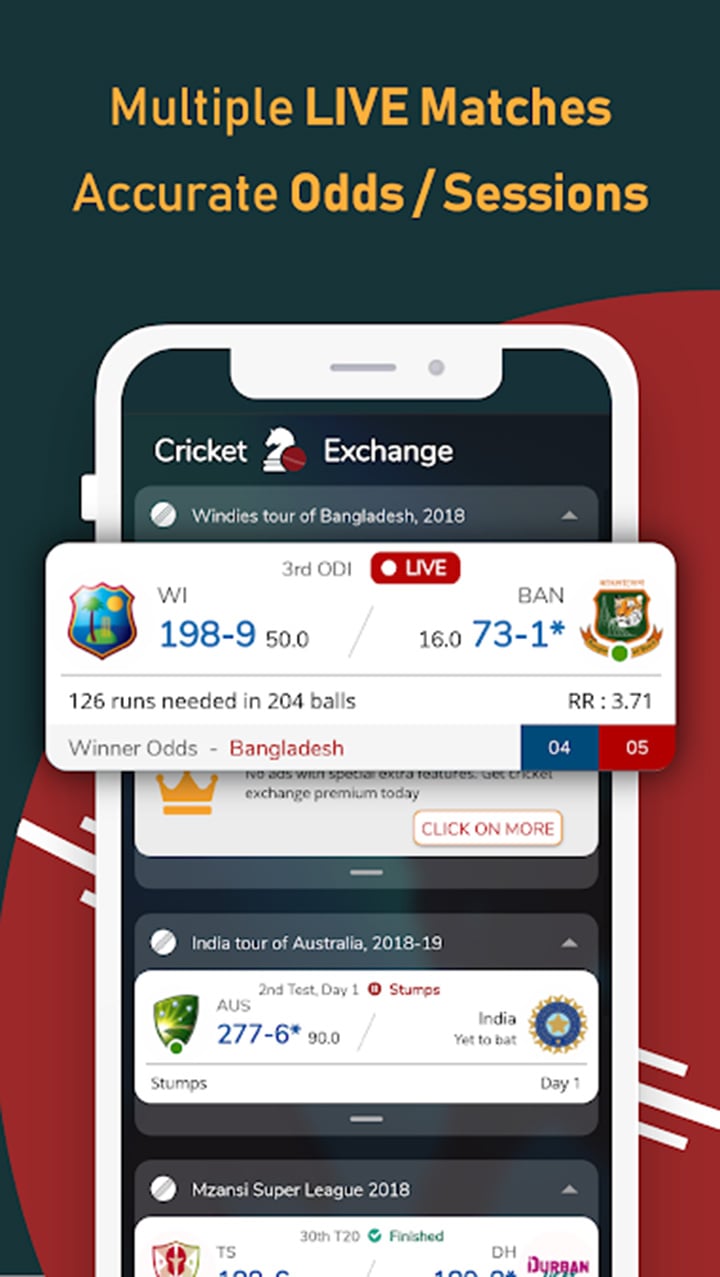 Live Line & Cricket Scores Cricket Exchange screen 3