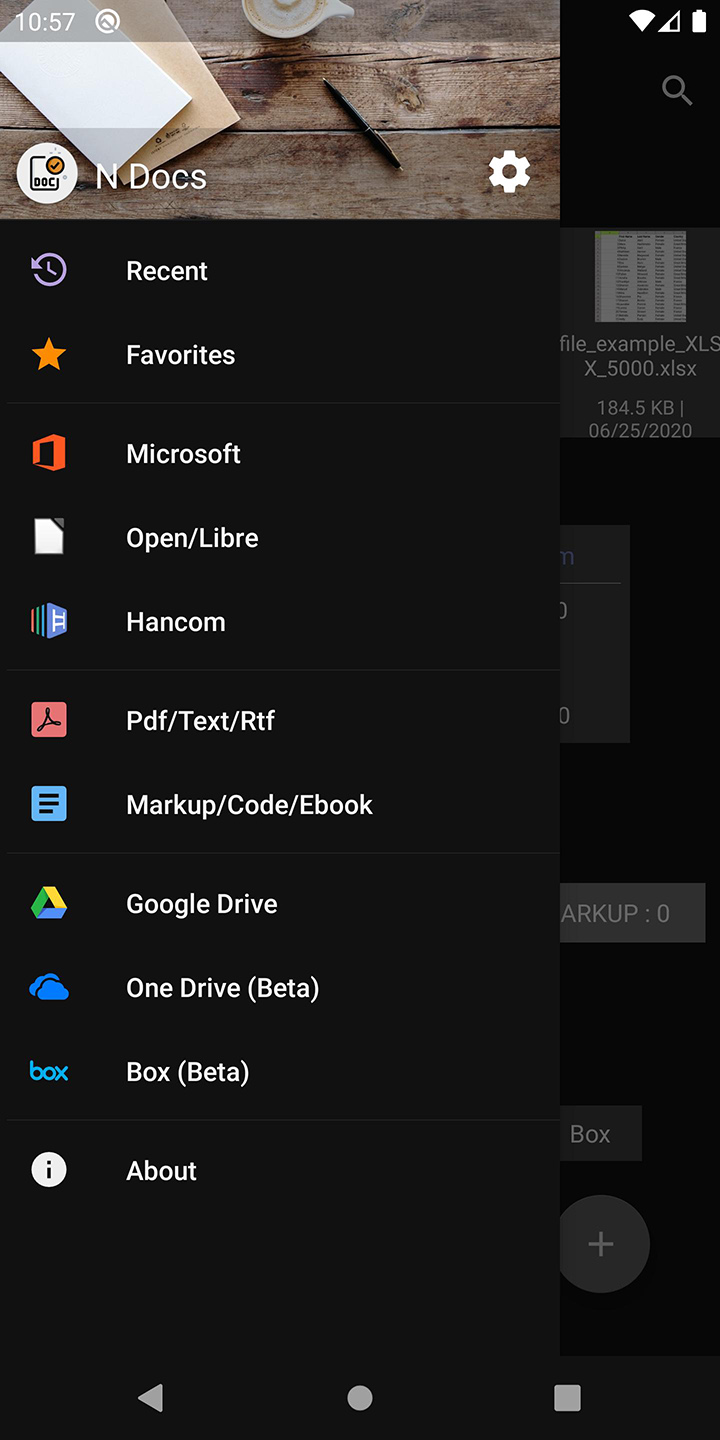 N Docs screen 1