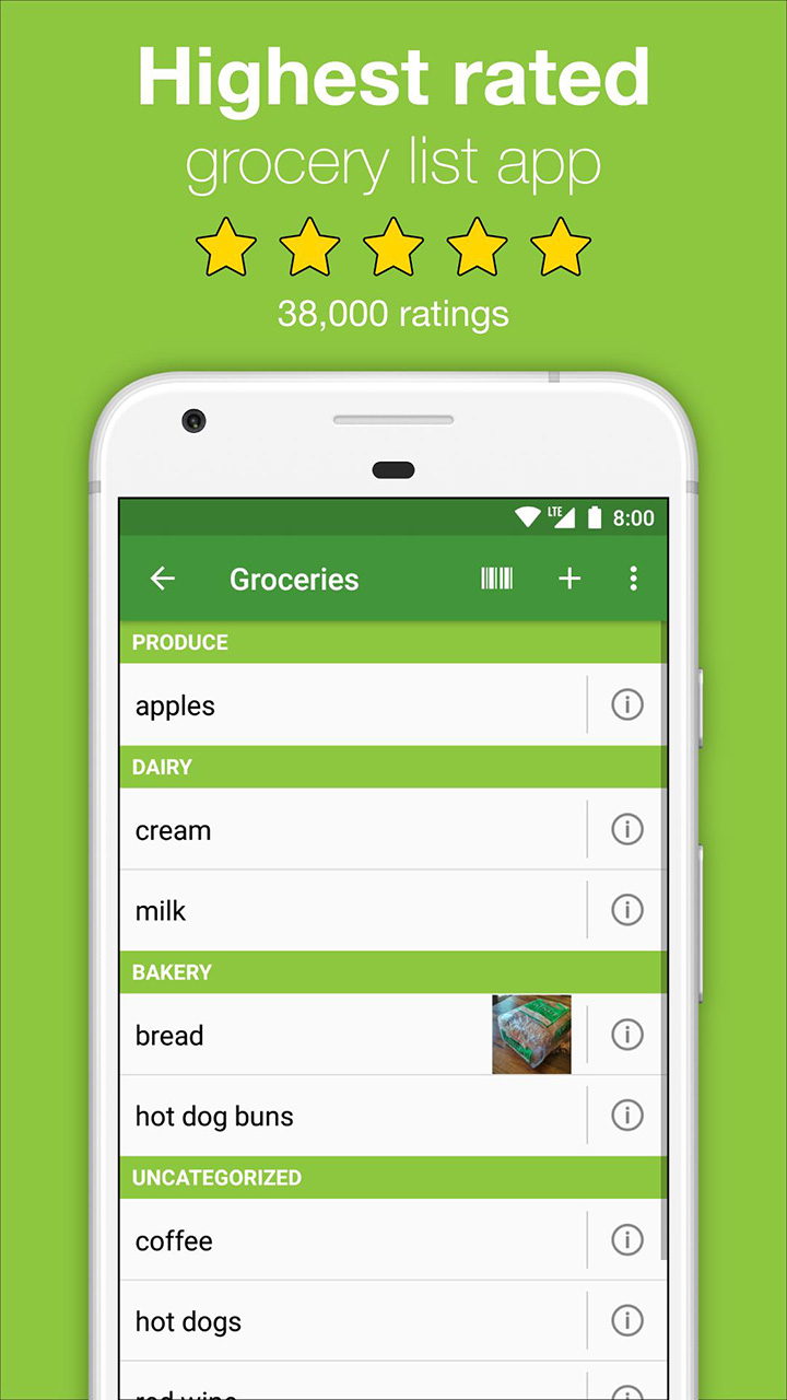 Our Groceries Shopping List screen 0