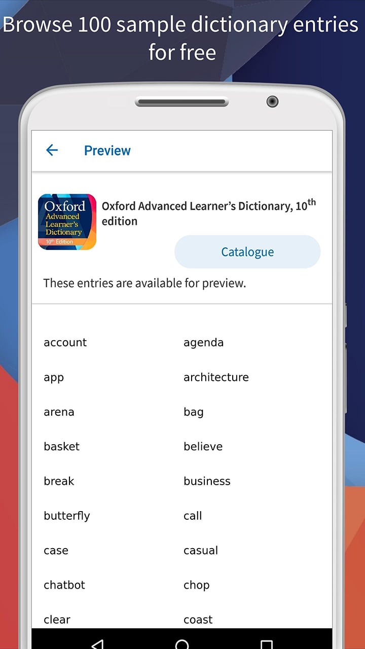 Oxford Advanced Learner's Dictionary 10th edition screen 0