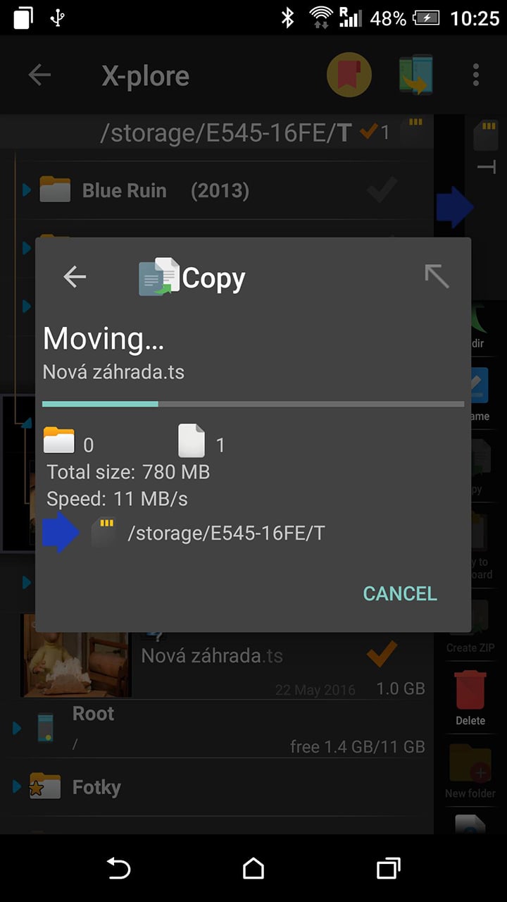 X plore File Manager screen 1
