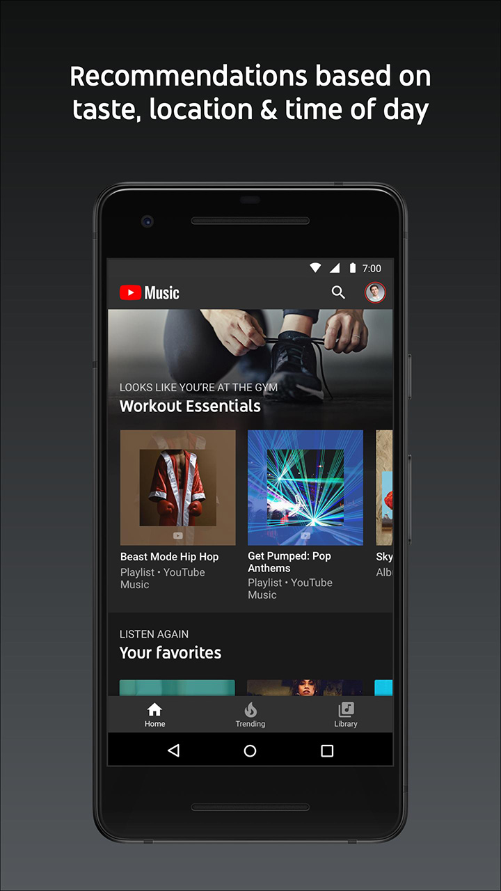 YouTube Music screen 1