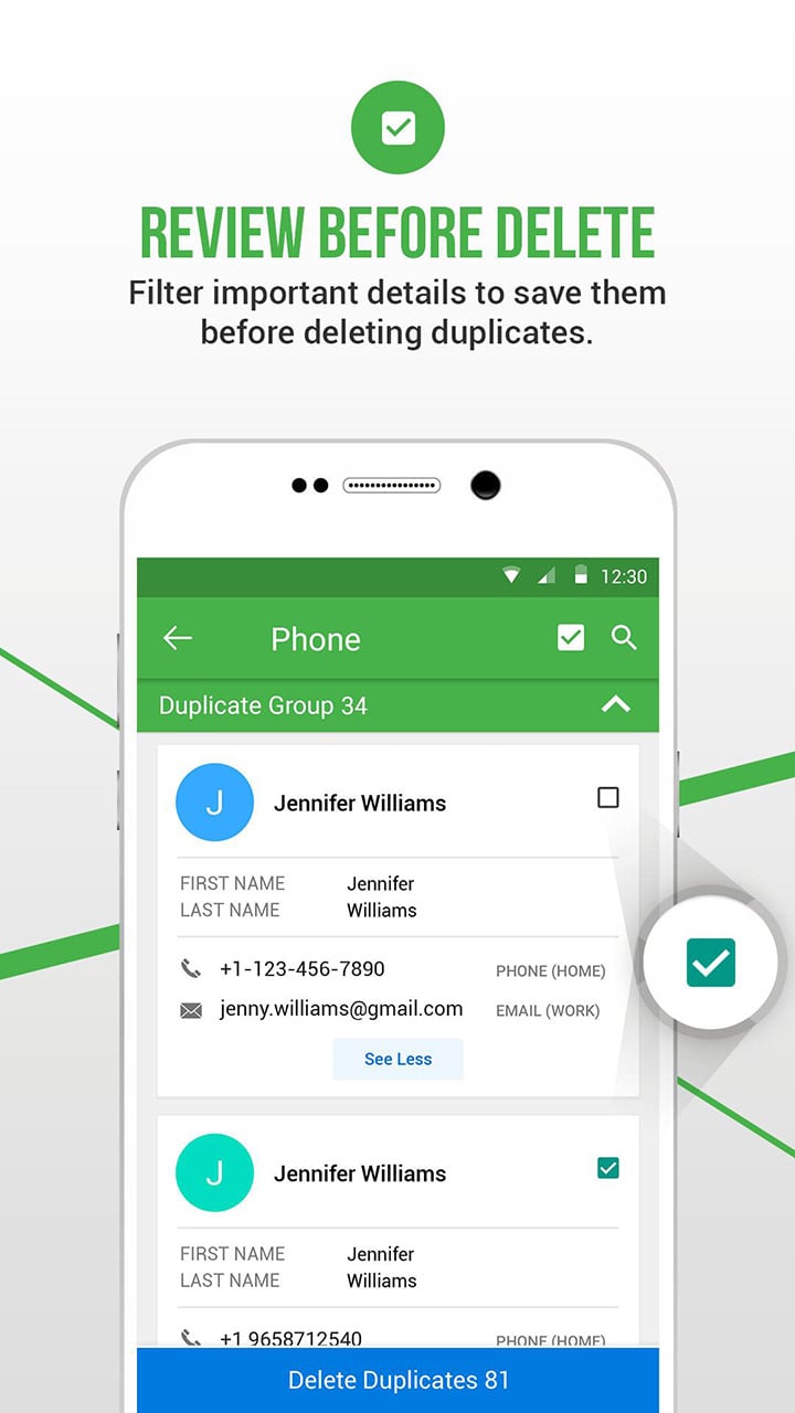 Duplicate Contacts Fixer and Remover screen 6