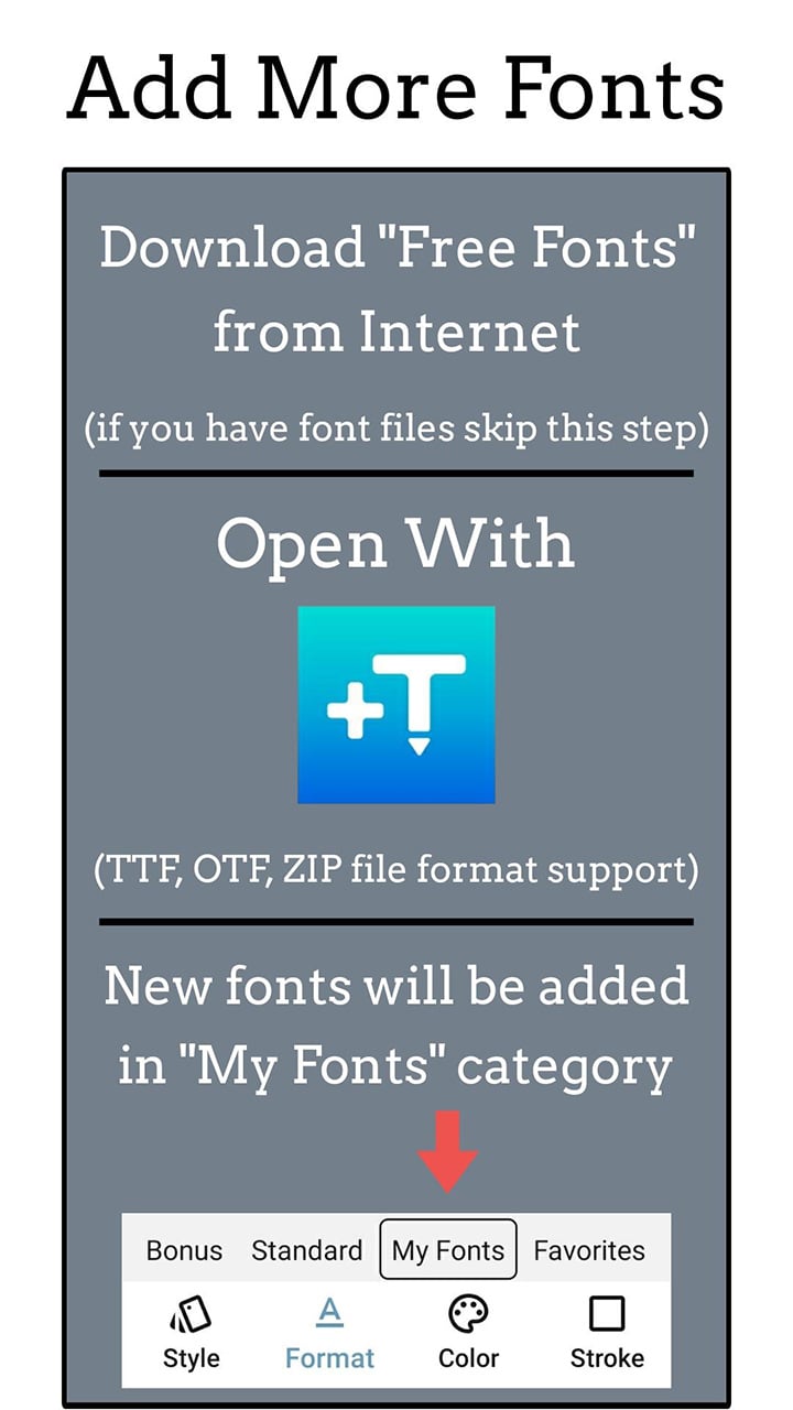 Add Text app Text on Photo Editor screen 5