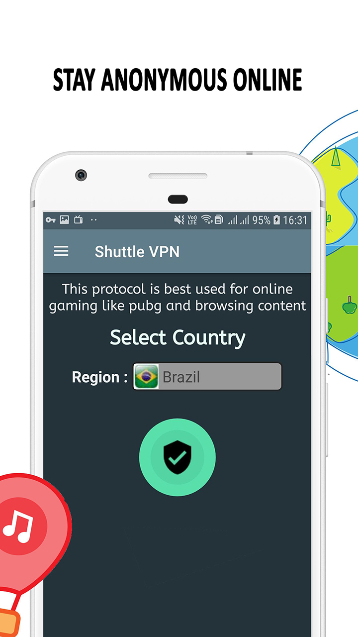 Shuttle VPN screen 1