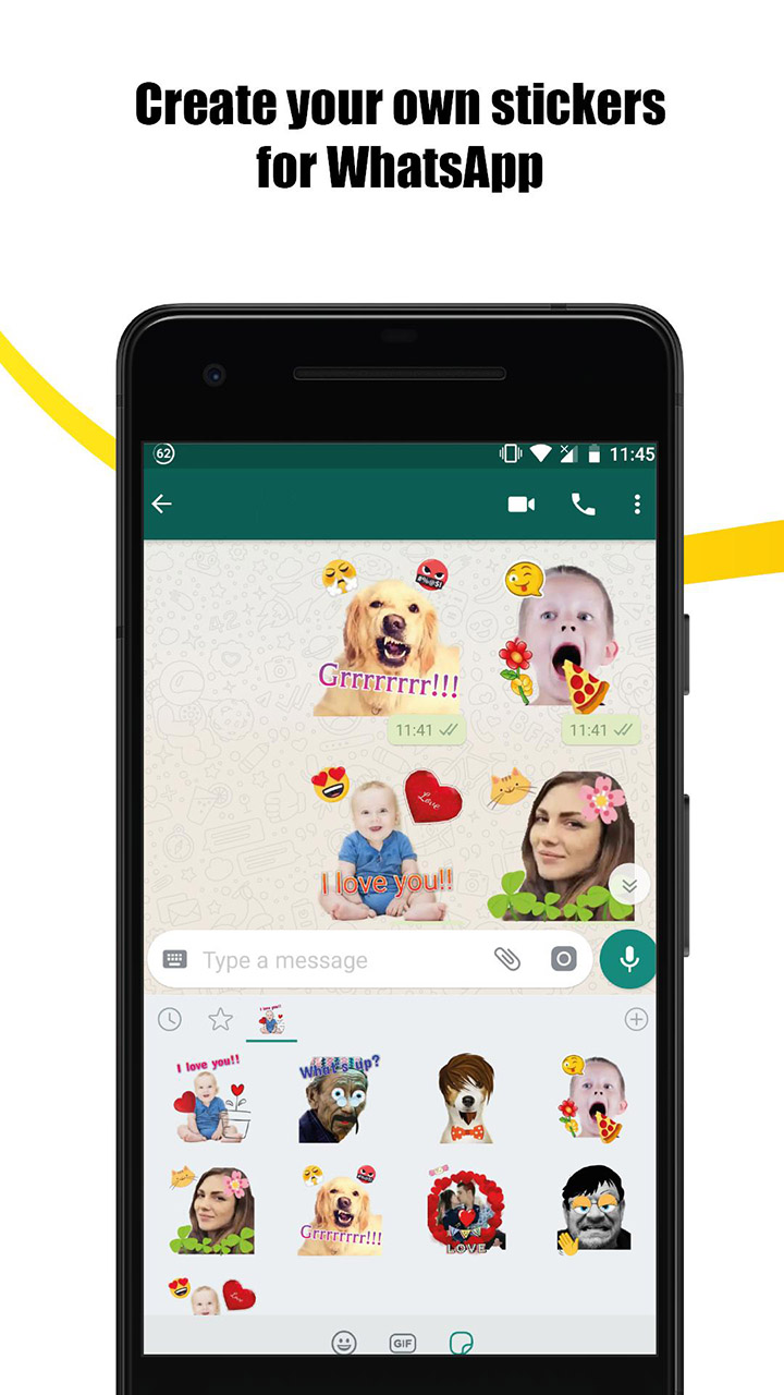 Create stickers for WhatsApp screen 0