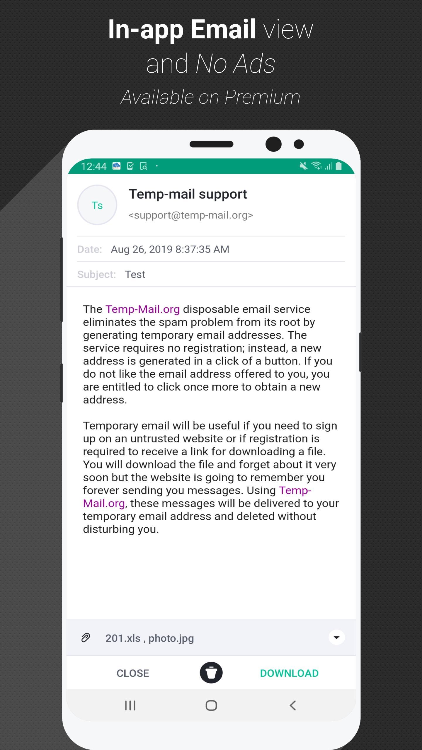 Temp Mail screen 4