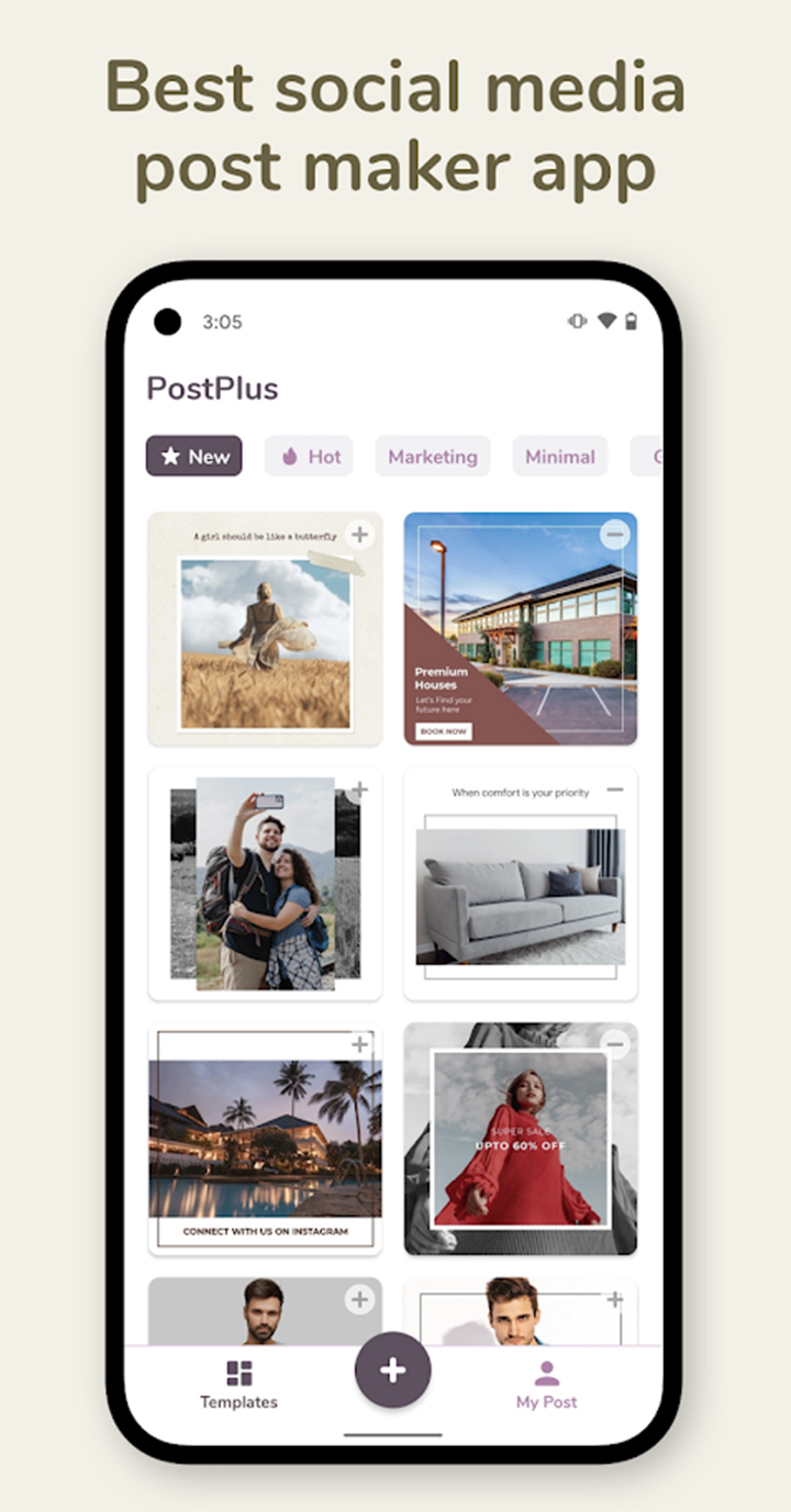 PostPlus screen 1