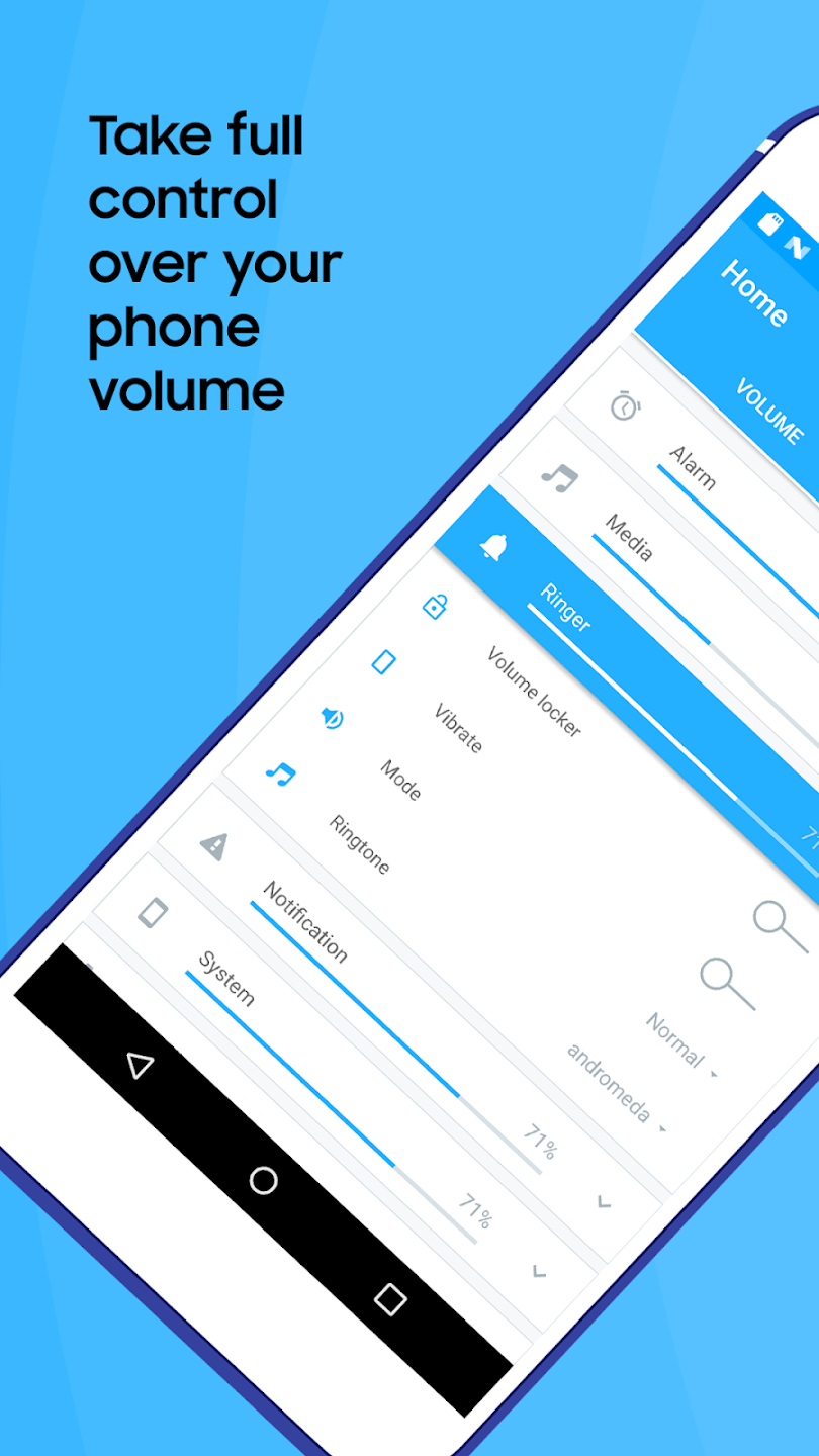 Volume Control screen 1