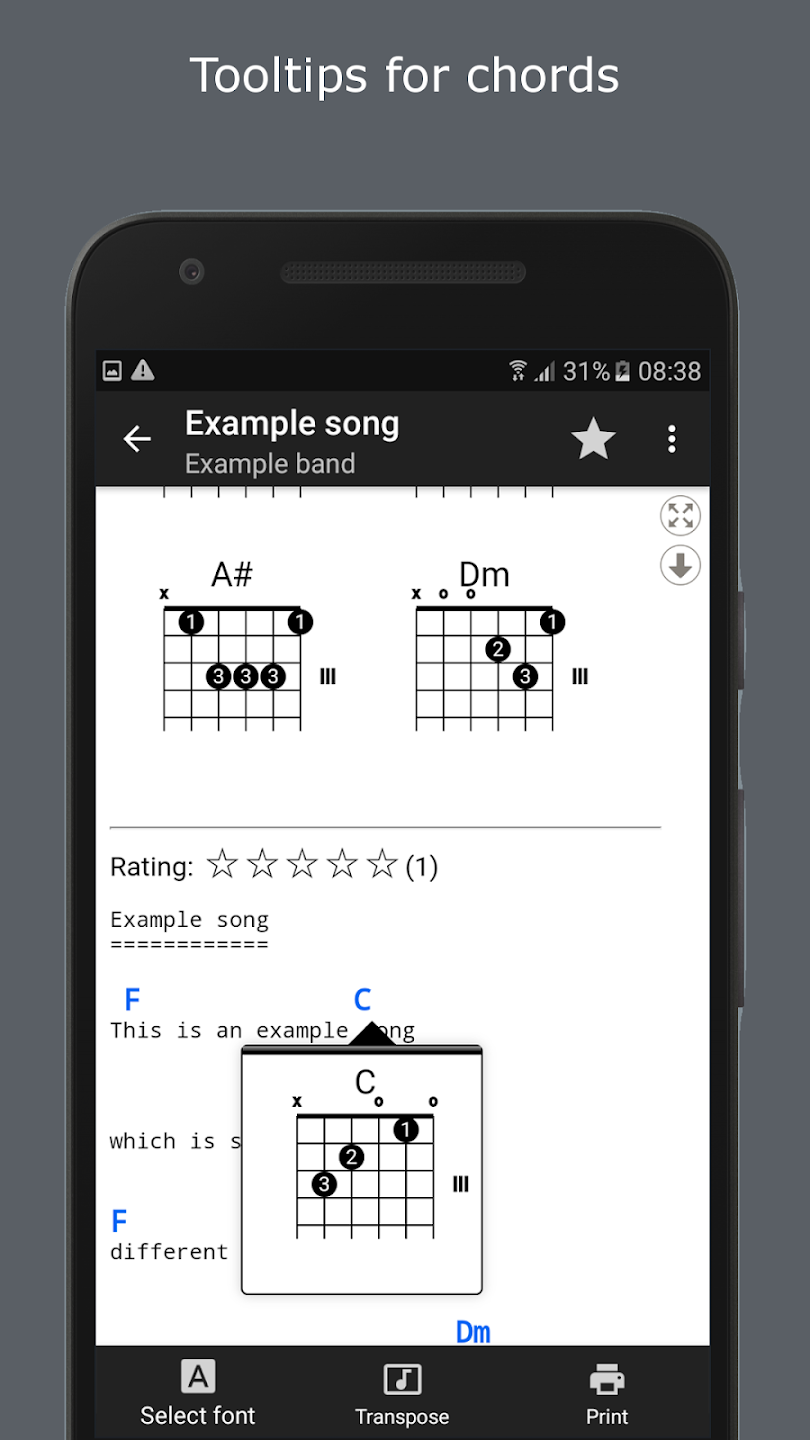 GuitarTab screen 4