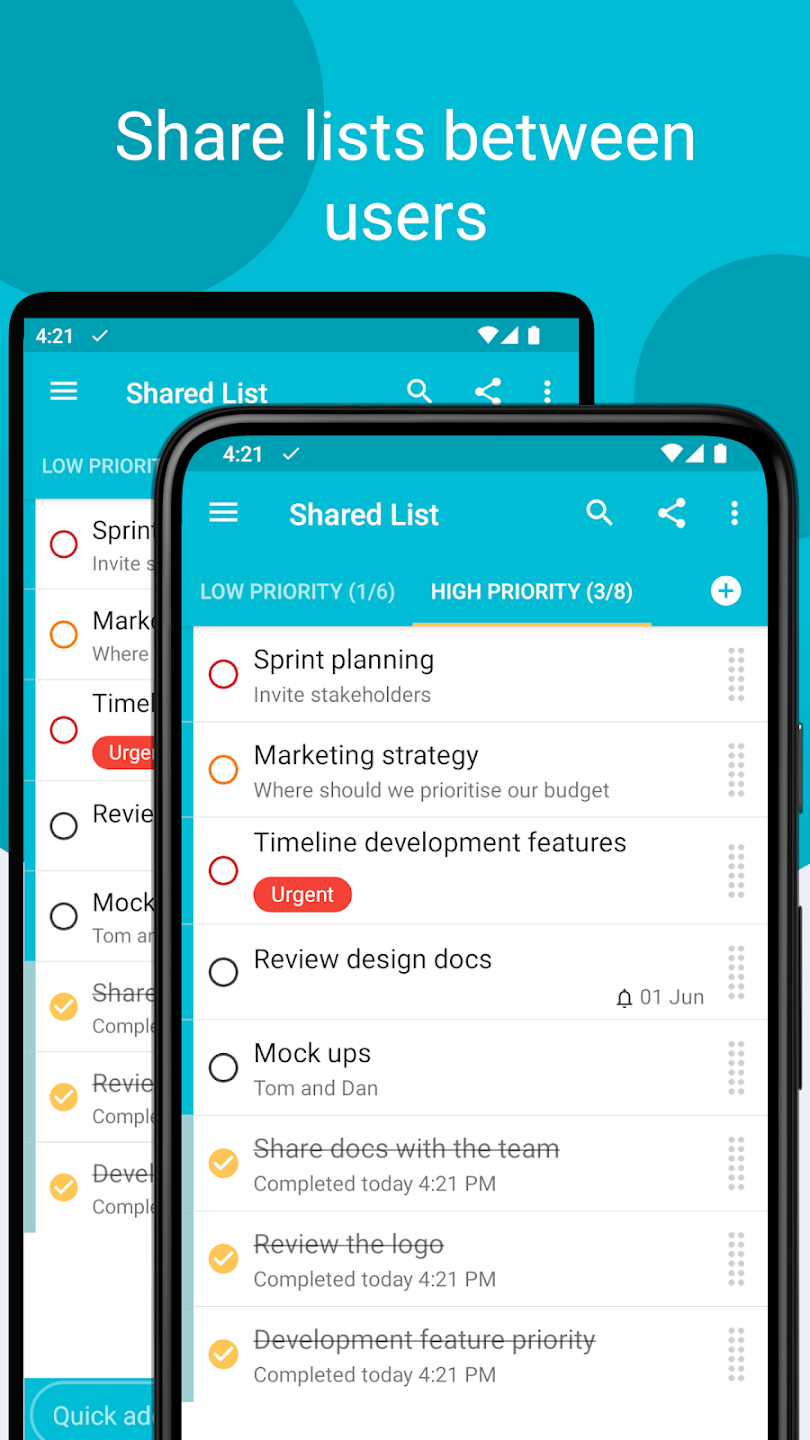 Tasks to do list tasks screen 2