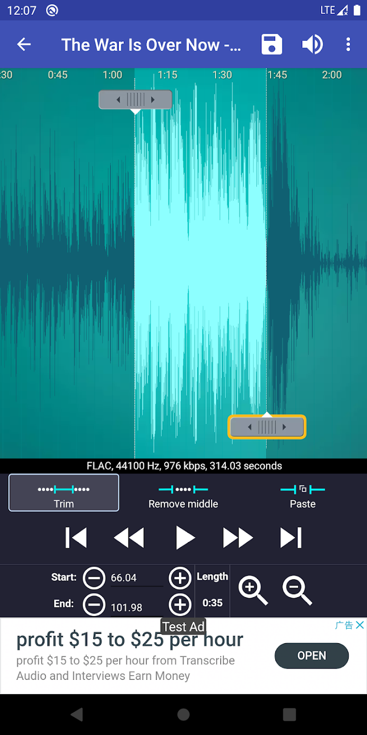 Ringtone Maker screen 2