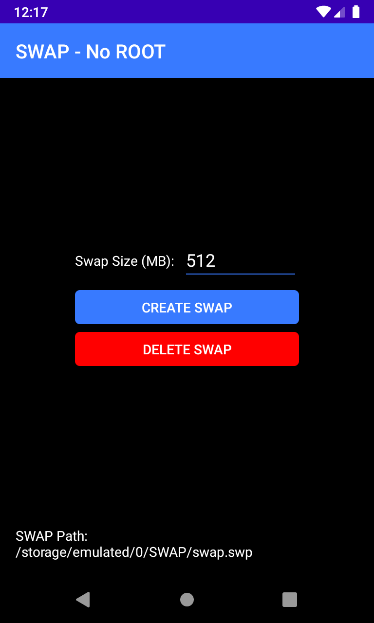 SWAP No ROOT screen 1