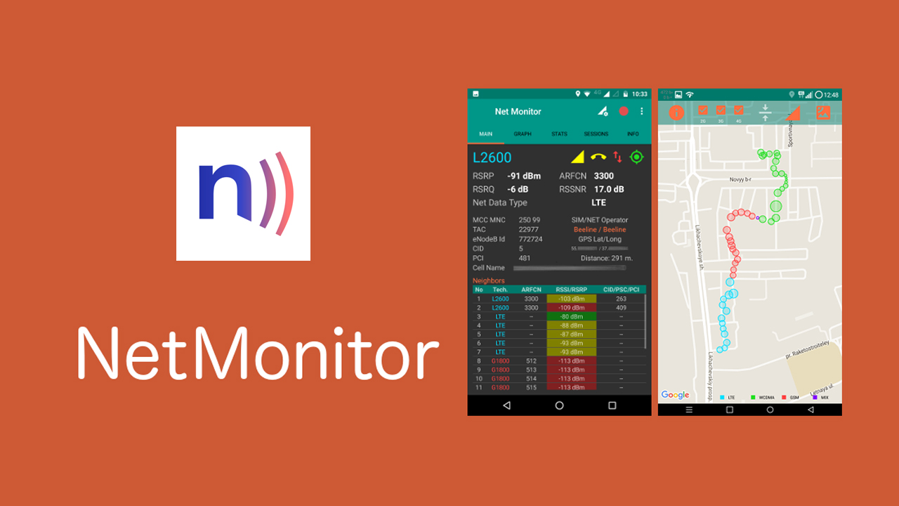 Netmonitor карта бс